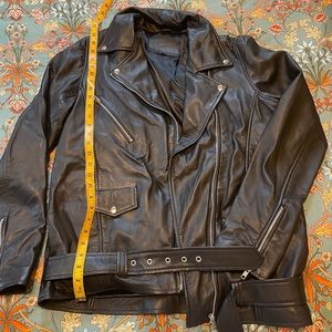 Brand new gorgeous Madonna and Co boyfriend leather motorcycle jacket lamb